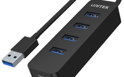 Hub USB Unitek H1117A, 4 porty, USB-C, USB 3.1, aktywny, 10W