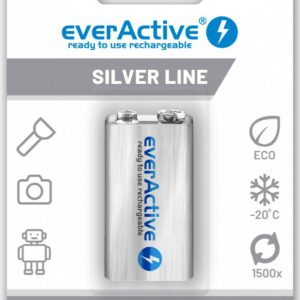 Akumulatorek 6F22 Ni-MH everActive 9V 250mAh Silver Line (1 szt.)