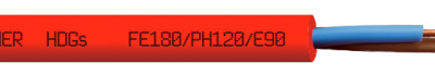 KABEL PPOŻ OGNIOODPORNY BITNER HDGs PH120 300/500V 2×1,5 – 100m
