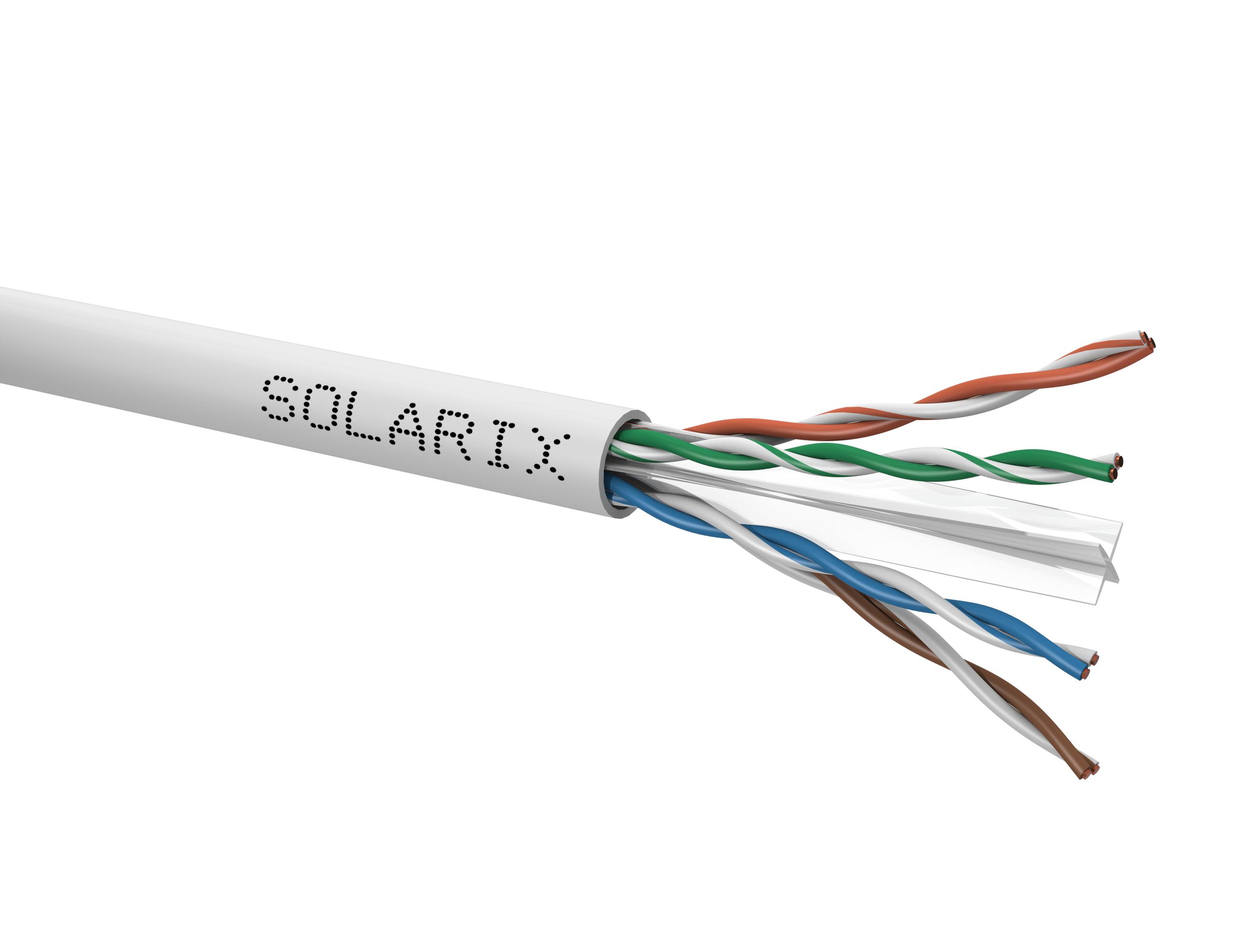 KABEL SKRĘTKA SOLARIX CAT.6 U/UTP PVC karton 305m