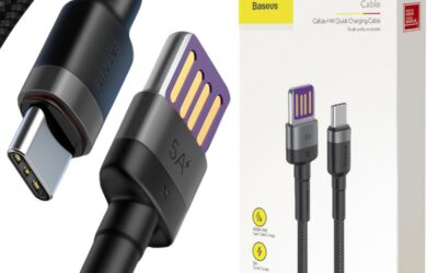 KABEL USB-A / USB-C Baseus Cafule CATKLF-PG1 100cm SuperCharge 40W 5A QC 3.0 W OPLOCIE