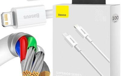 KABEL USB-C / Lightning iPhone Baseus Superior CATLYS-A02 1m 20W PD Quick Charging BIAŁY PREMIUM