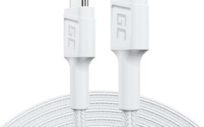 KABEL USB-C / USB-C Green Cell POWERSTREAM 30cm BIAŁY PD 60W ULTRA CHARGE QUICK CHARGE 3.0