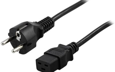 KABEL ZASILAJĄCY (SERWEROWY) CEE 7/7 IEC 320 C19 16A 1.8M PROSTY VDE PowerWalker