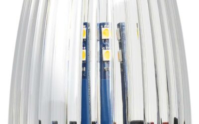 Lampa LED Proxima KOGUT BIAŁA z anteną 433.92 MHz (12-24V AC/DC lub 230V AC) świeci na żółto