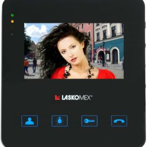Laskomex Monitor MVC-8251 CZARNY KOLOR 4.3 cala z obsługą centrali portierskiej PR1