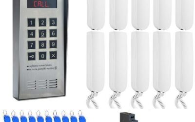 LASKOMEX SYSTEM DOMOFONU 10 LOKATORÓW, 1 WEJŚCIE
