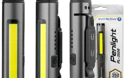 Latarka warsztatowa inspekcyjna COB LED UV Laser everActive PL-350R 350 lumenów IP54 z magnesem