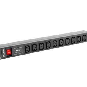 LISTWA ZASILAJĄCA RACK PDU 1U 10A 10X IEC C13 2M CZARNA C14 Lanberg