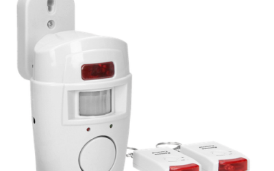 Mini alarm Virone bezprzewodowy z wbudowaną syreną, sterowany pilotem AS-1