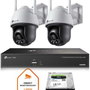 Monitoring zestaw z 2 kamerami obrotowymi PTZ TP-LINK VIGI C540-W WiFi 2K IR 30m