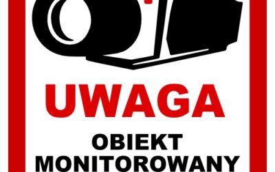 NAKLEJKA OBIEKT MONITOROWANY 20×20 6039