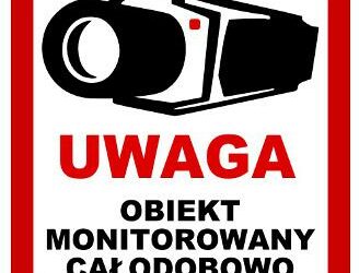 NAKLEJKA OBIEKT MONITOROWANY 10×10 8332