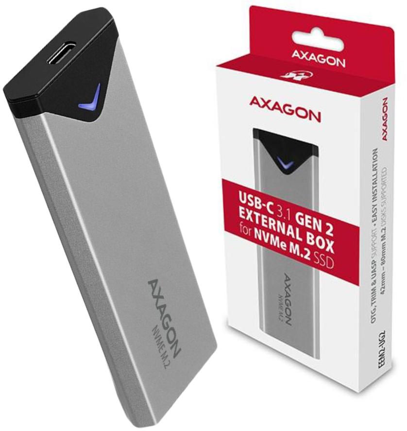 Obudowa dysku m.2 Axagon EEM2-UG2 USB-C 3.2 Gen 2 - M.2 NVMe