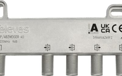 Odgałęźnik końcowy F 4D Televes 5…1220MHz 9dB ref. 519441