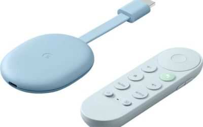 Odtwarzacz multimedialny Google Chromecast 4K z Google TV Niebieski