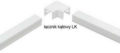 Osprzęt do listew elektroinstalacyjnych, łącznik kątowy BIAŁY LK 50×18 (1szt.)