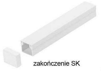 Osprzęt do listew elektroinstalacyjnych, zakończenie BIAŁY SK 40×40 (1szt.)