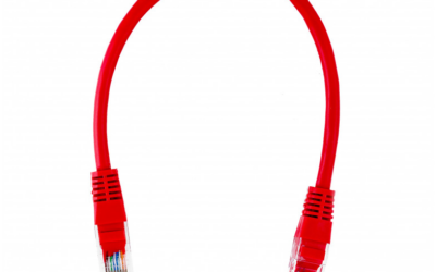 PATCHCORD U/UTP KAT.5E 0,25m CZERWONY