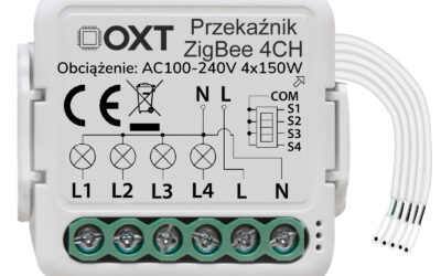 Moduł OXT mini przekaźnik 4 obwody ZigBee TUYA T264