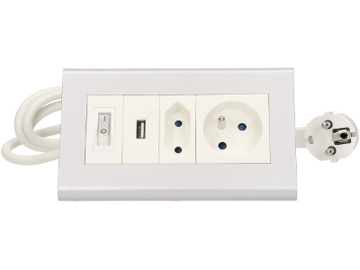 Przedłużacz biurkowy z wyłącznikiem ORNO OR-AE-1328 2x250V AC i USB
