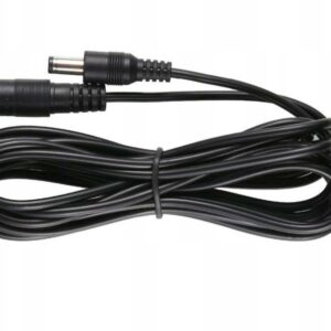 Przedłużacz DC 5.0m dwużyłowy 2x0.5mm2 w oplocie wtyk/gniazdo 2.1x5.5 mm