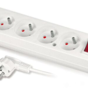 Przedłużacz z pięciokrotnym gniazdem z wyłącznikiem 3x2p+Z 10A 5m biały