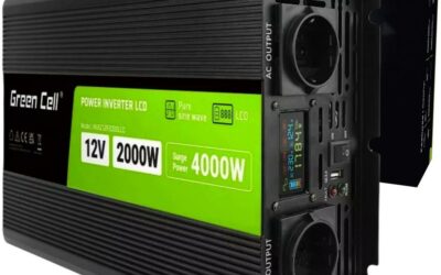 PRZETWORNICA NAPIĘCIA Green Cell PowerInverter LCD 12V / 230V 2000W/4000W CZYSTA SINUSOIDA