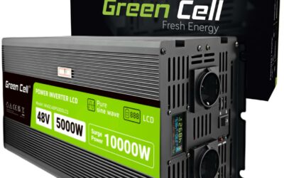 PRZETWORNICA NAPIĘCIA Green Cell PowerInverter LCD 48V / 230V 5000/10000W CZYSTA SINUSOIDA