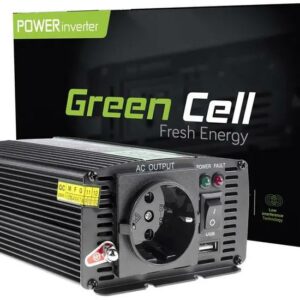 PRZETWORNICA NAPIĘCIA Green Cell 24V / 230V 300W/600W MODYFIKOWANA SINUSOIDA