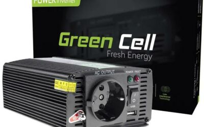 PRZETWORNICA NAPIĘCIA INWERTER Green Cell 12V / 230V 300W/600W MODYFIKOWANA SINUSOIDA INV01DE