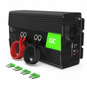 PRZETWORNICA NAPIĘCIA INWERTER Green Cell 12V / 230V 1000W/2000W CZYSTA SINUSOIDA INV09