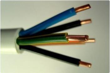 Przewód elektryczny drut okrągły YDY 450/750V 5×2,5mm2 1m MERCOR