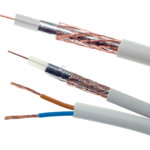 Przewód kabel koncentryczny z zasilaniem do CCTV BIAŁY K60+2x0,5mm2 ELEKTROKABEL 1m