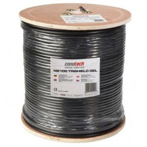 PRZEWÓD KONCENTRYCZNY NS100 TRI ŻELOWANY CZARNY - szpula 300m