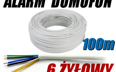 PRZEWÓD ALARMOWY DOMOFONOWY YTDY 6X0,5 – 100M