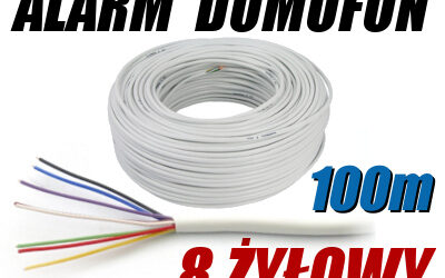PRZEWÓD ALARMOWY DOMOFONOWY YTDY 8X0,5 – 100M; 5631K