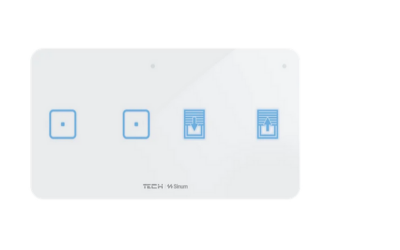 Przewodowy dwupolowy włącznik światła i rolet czarny WSZ-22MP Tech Sterowniki