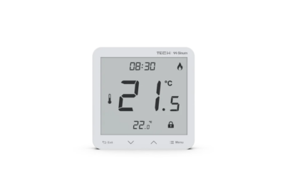 Przewodowy regulator pokojowy sinum biały R-S3 Tech Sterowniki