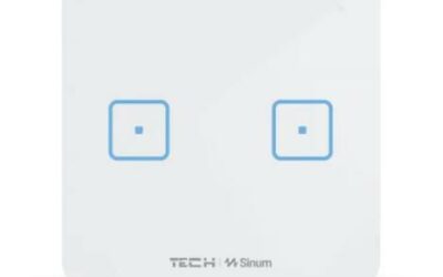 Przewodowy włącznik dwupolowy czarny WS-02M Tech Sterowniki