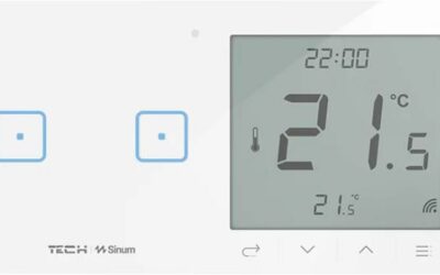 Przewodowy włącznik światła podw. z regulatorem pokojowym czarny WSR-02ML Tech Sterowniki