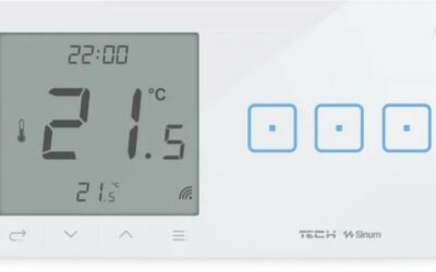 Przewodowy włącznik światła sześciok. z regulatorem pokojowym czarny WSR-06MP Tech Sterowniki