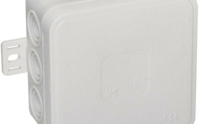 Puszka natynkowa pusta 12 wlotów VIPLAST V5 klik BIAŁA IP54 75x75x41mm 035-01