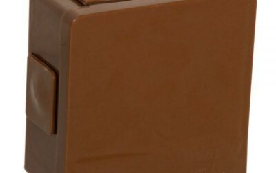 Puszka natynkowa pusta 6 wlotów VIPLAST VP-02 klik BRĄZOWA IP55 86x86x40mm 002-02