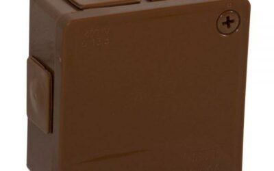 Puszka natynkowa pusta 6 wlotów VIPLAST VP-22 BRĄZOWA IP55 86x86x40mm 022-02