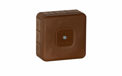 Puszka natynkowa pusta 12 wlotów VIPLAST VP-31 BRĄZOWA IP55 85x85x37mm 031-02