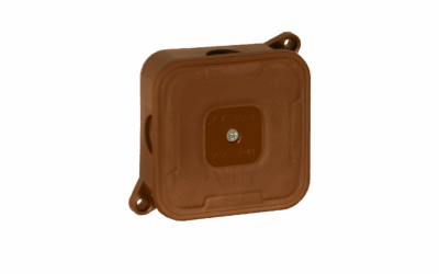 Puszka natynkowa pusta 4 wlotów VIPLAST VP-2 BRĄZOWA IP44 85x85x35mm 027-02