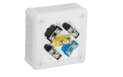 Puszka natynkowa z zaciskami 12 wlotów VIPLAST VP-41 BIAŁA IP55 98x98x42mm 041-51