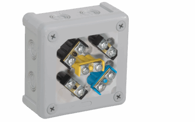 Puszka natynkowa z zaciskami 12 wlotów VIPLAST VP-41 SZARA IP55 98x98x42mm 041-53