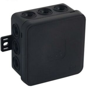 Puszka natynkowa pusta 12 wlotów VIPLAST V5 klik CZARNA IP54 75x75x41mm 035-05